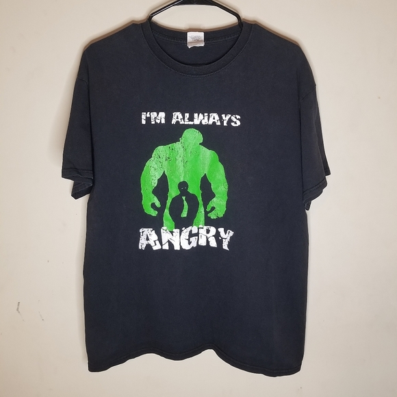 GUC Hulk "I'm always angry" graphic t-shirt. - Picture 1 of 5